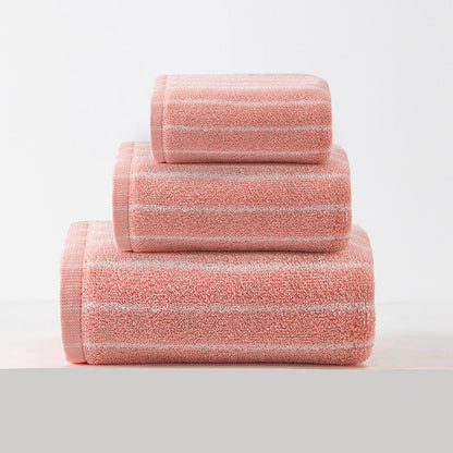 Pure Cotton Soft Bath Towel Set - Pink - 3pc Set - 13" x 13"+13" x 29"+20" x 35"+28" x 55" - image 10