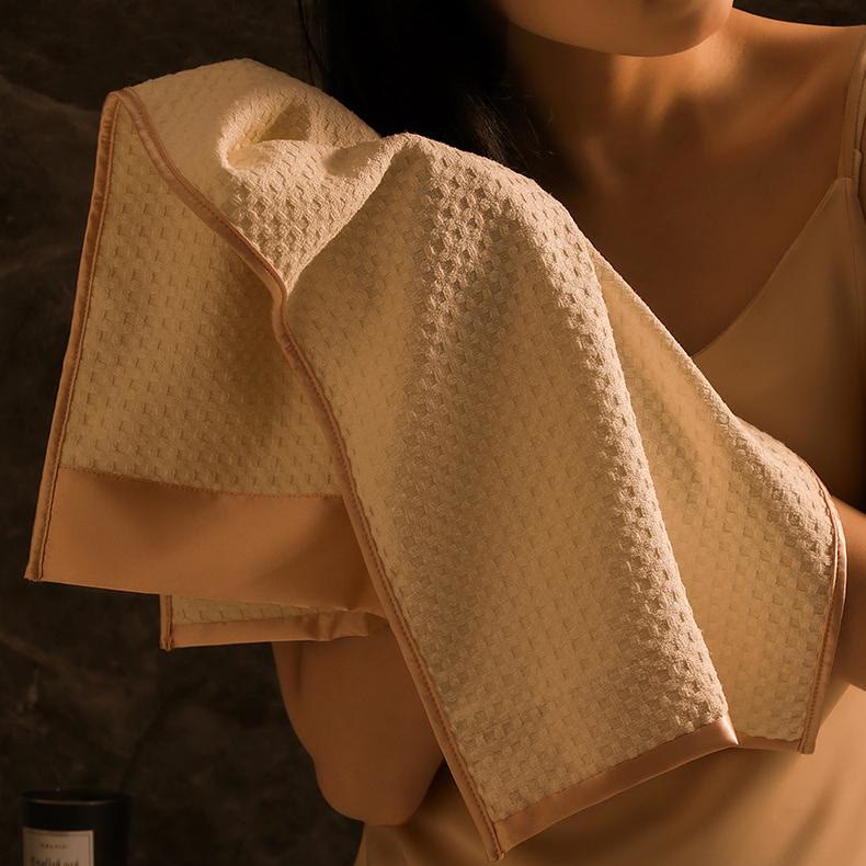 Waffle Weave Satin Bath Towel Set (2-Pack) - image 3