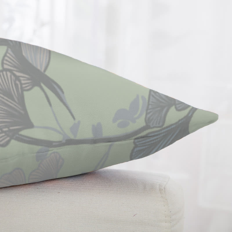 Ginkgo Leaf Cotton Jacquard Square Pillowcases(2PCS) - image 2
