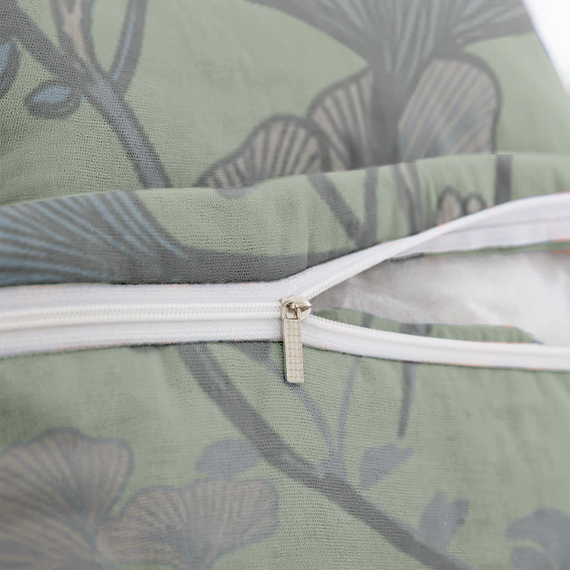 Ginkgo Leaf Cotton Jacquard Square Pillowcases(2PCS) - image 3