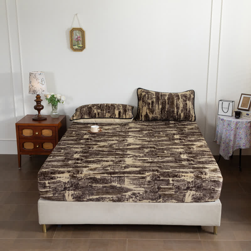 Artistic Style Abstract Fitted Sheet Blanket - Fitted Sheet - King - image 2