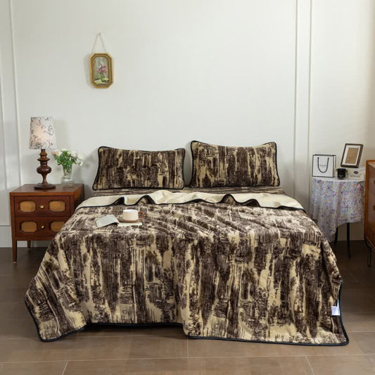 Artistic Style Abstract Fitted Sheet Blanket - 2PCS Pillowcases - 19" x 29" - image 0