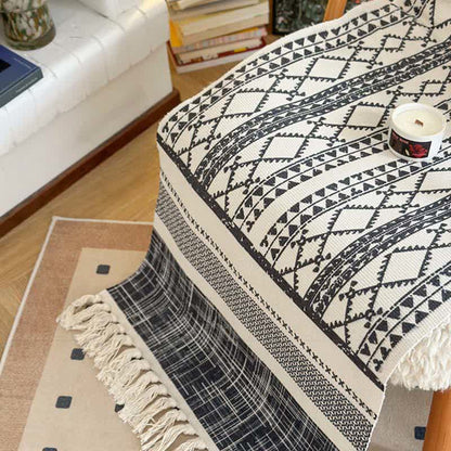 Geometric Tassel Cotton Linen Mat - image 4