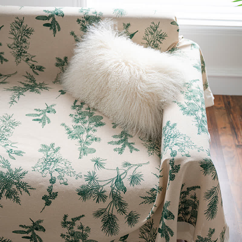 Green Pine Ruffled Sofa Throw Blanket - image 6