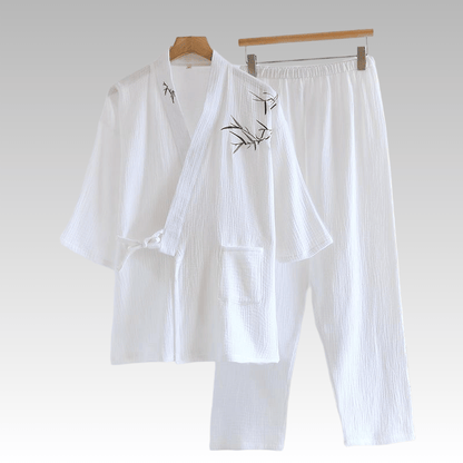 Unisex Bamboo Jacquard Kimono Pajama Set - image 7