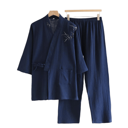 Unisex Bamboo Jacquard Kimono Pajama Set - image 6