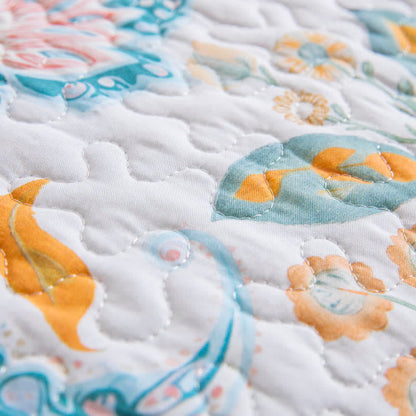 Floral Paisley Quilted Cotton Bedding Set(3PCS) - image 8