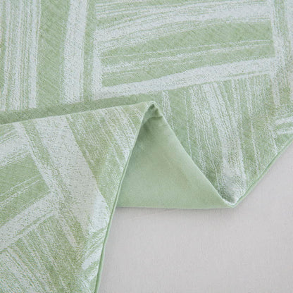 Green Herringbone Cotton Duvet Cover Set(3PCS) - image 7