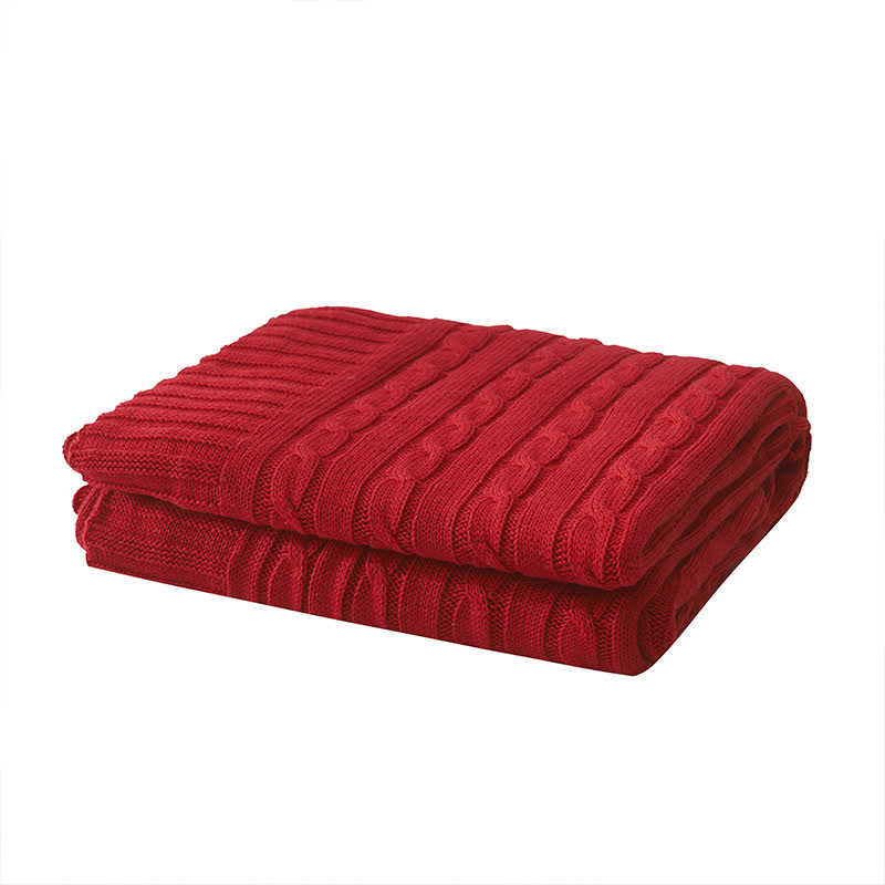 Ownkoti Solid Color Cotton Sofa Knit Blanket - image 5