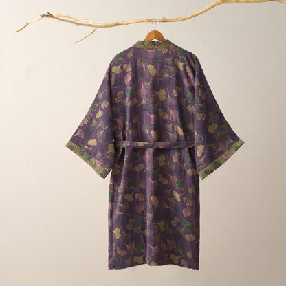 Ginkgo Biloba Cotton Gauze Kimono Robe - image 1