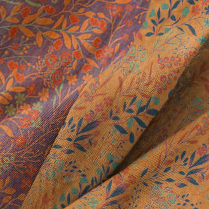 Vintage Leaf Cotton Gauze Kimono Robe - image 8