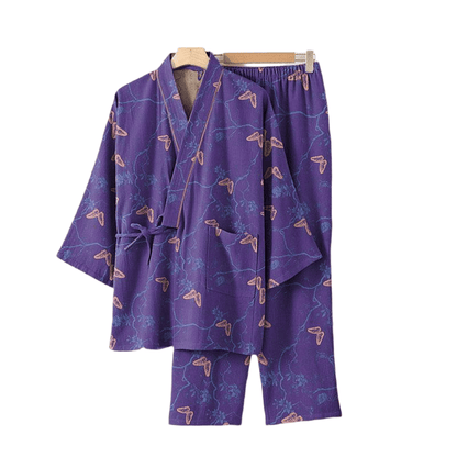 Butterfly Cotton Gauze Kimono Loungewear Set - image 15