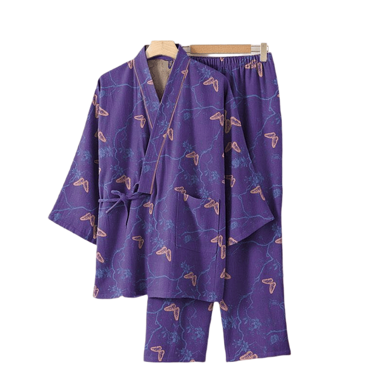 Butterfly Cotton Gauze Kimono Loungewear Set - image 14