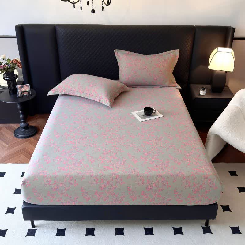 Plum Blossom Cotton Gauze Fitted Sheet - image 1