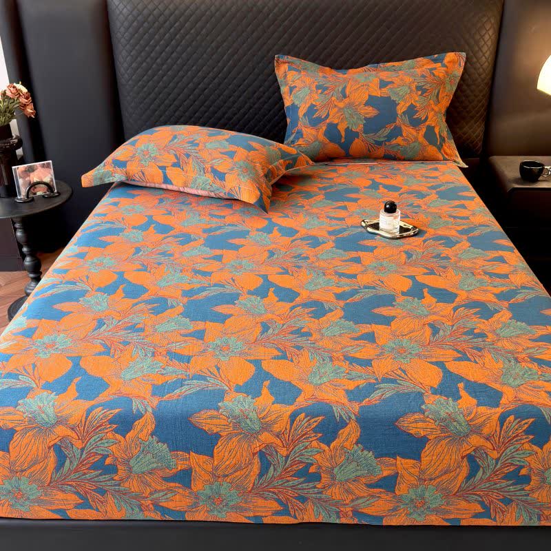 Lily Floral Cotton Gauze Fitted Sheet - image 2