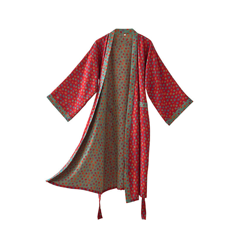 Maple Leaf Organic Cotton Kimono Robe - image 25