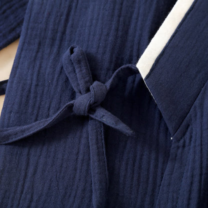 Ownkoti Unisex Minimalist Cotton Gauze Kimono Bathrobe - image 6