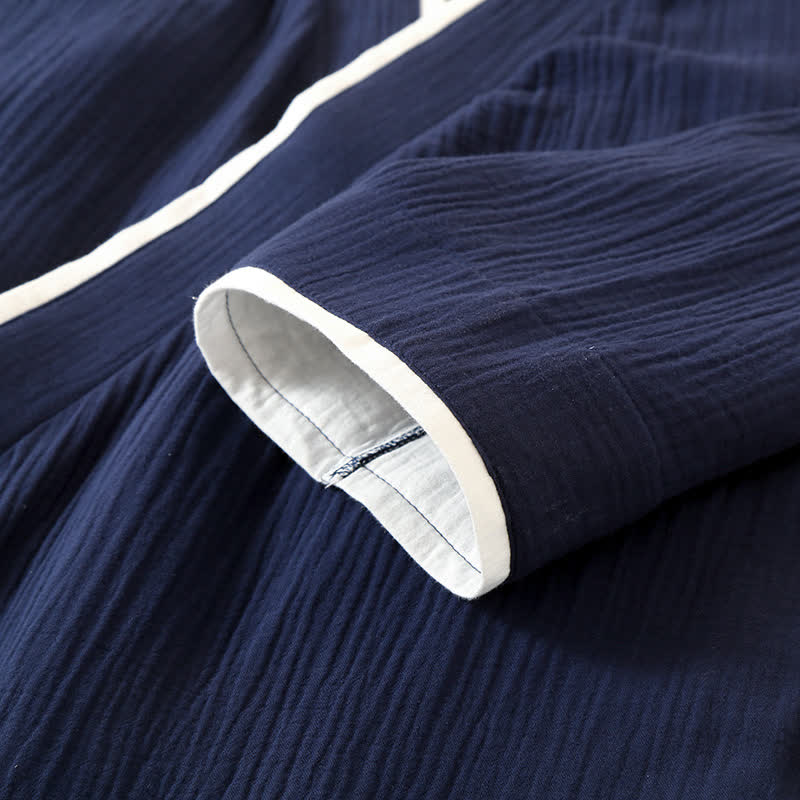 Ownkoti Unisex Minimalist Cotton Gauze Kimono Bathrobe - image 5