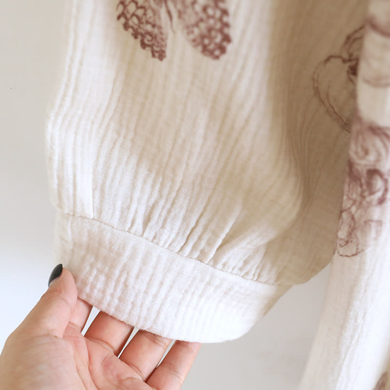 Butterfly Hanfu Inspired Cotton Loungewear Set - image 3