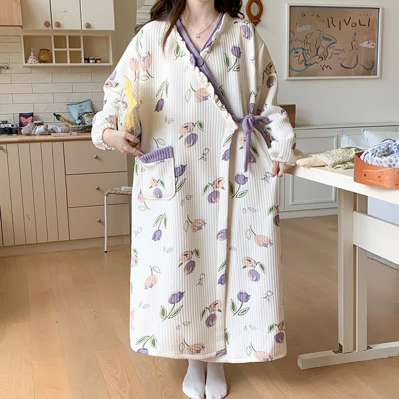 Tulip Inspired Ruffled Nightdress with Pocket - image 0