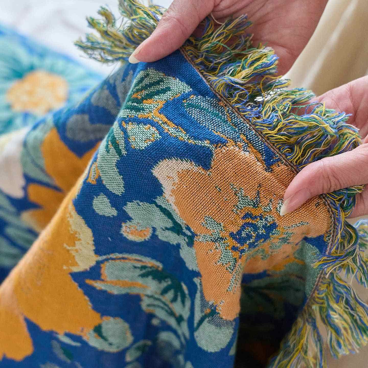 Ownkoti Bright Daisy Cotton Gauze Tassel Quilt - image 8