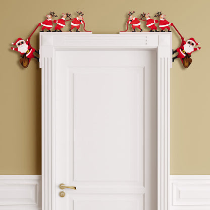 Halloween Santa & Reindeer Door Corner Decoration - Left & Right - 4PCS - image 7