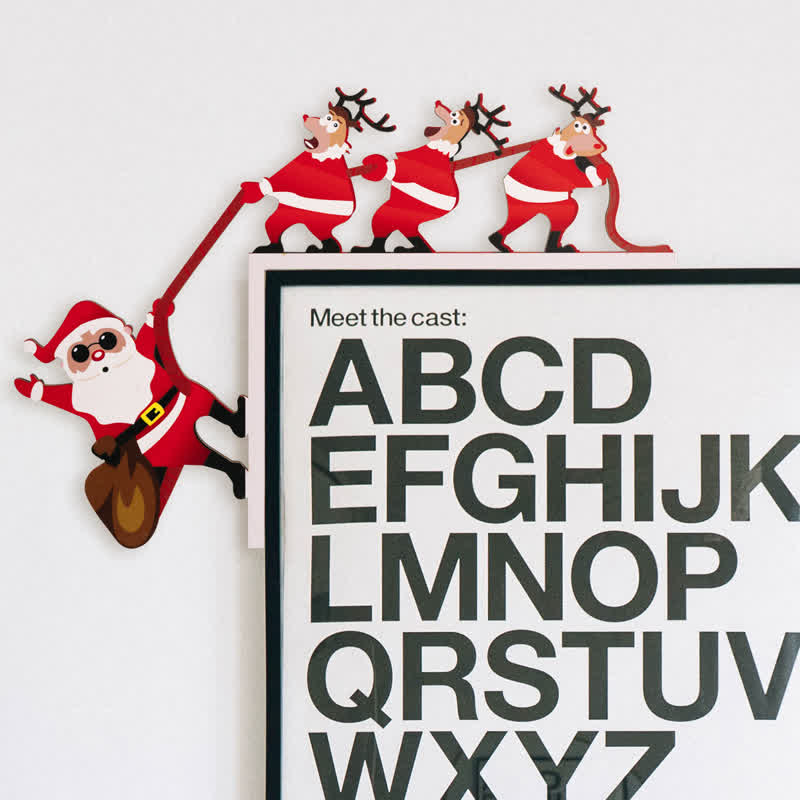 Halloween Santa & Reindeer Door Corner Decoration - image 3