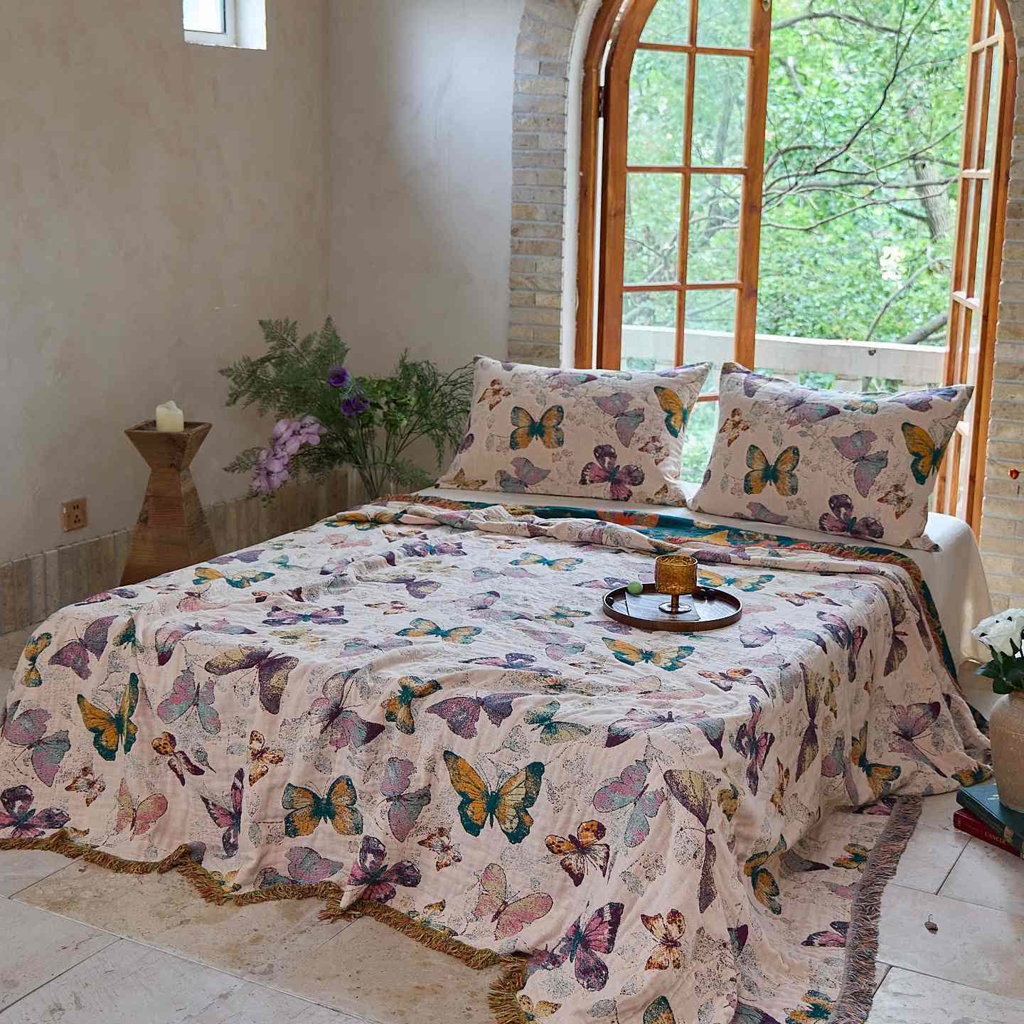 Ownkoti Elegant Butterfly Tassel Cotton Quilt - image 11