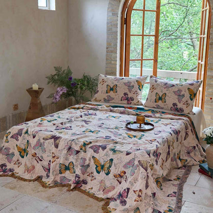 Ownkoti Elegant Butterfly Tassel Cotton Quilt - image 11
