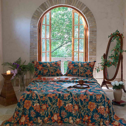 Ownkoti Luxurious Floral Cotton Tassel Quilt - 2PCS Pillowcases - 19" x 29" - image 0