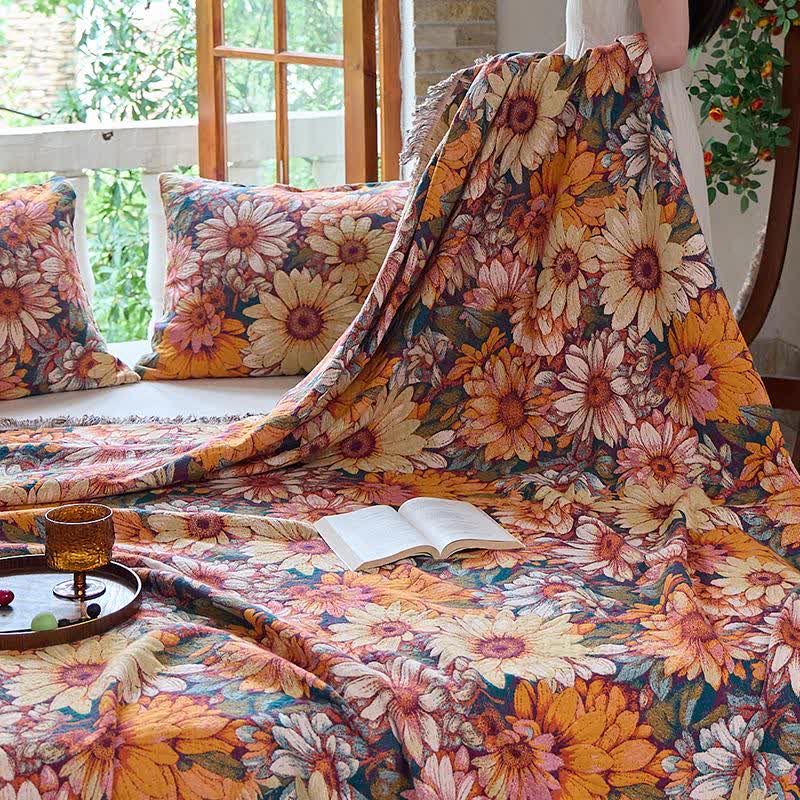 Ownkoti Blooming Sunflower Cotton Tassel Quilt - image 6