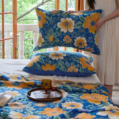 Ownkoti Bright Daisy Cotton Gauze Tassel Quilt - image 7