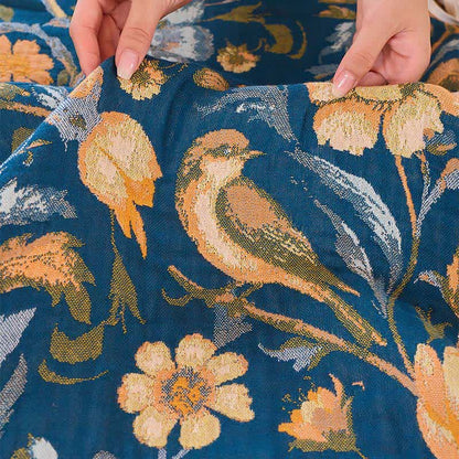 Ownkoti Vibrant Floral Bird Tassel Cotton Blanket - image 12