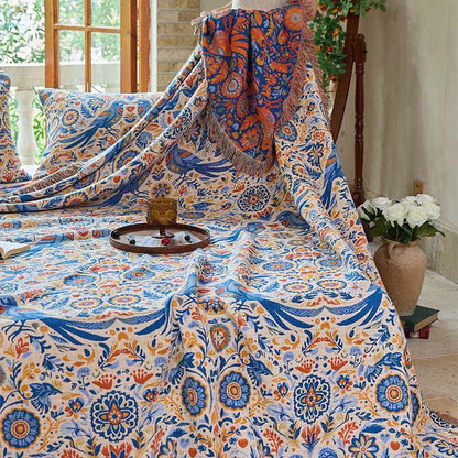 Ownkoti Vintage Bird Cotton Gauze Tassel Quilt - image 6