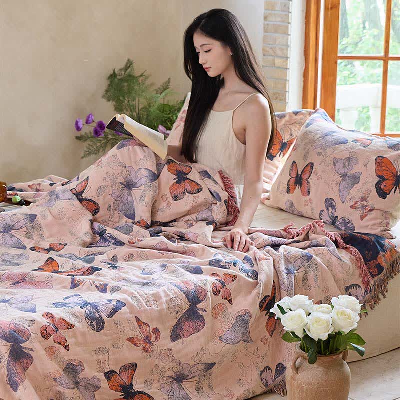 Ownkoti Elegant Butterfly Tassel Cotton Quilt - image 4