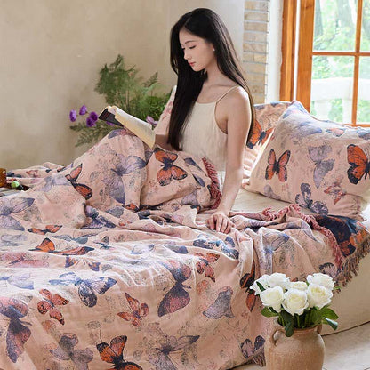 Ownkoti Elegant Butterfly Tassel Cotton Quilt - image 4