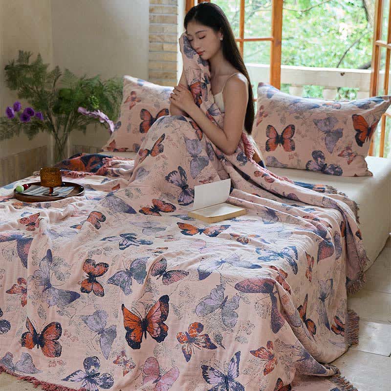Ownkoti Elegant Butterfly Tassel Cotton Quilt - image 3