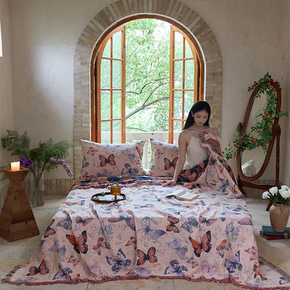 Ownkoti Elegant Butterfly Tassel Cotton Quilt - image 2