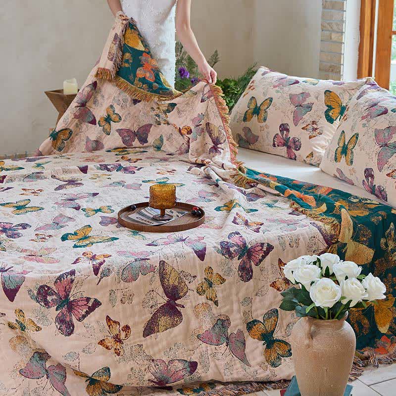 Ownkoti Elegant Butterfly Tassel Cotton Quilt - image 16