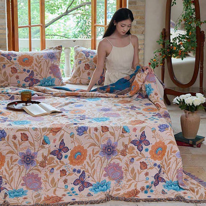 Ownkoti Pastoral Butterfly Cotton Tassel Quilt - image 3