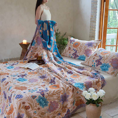 Ownkoti Pastoral Butterfly Cotton Tassel Quilt - image 4
