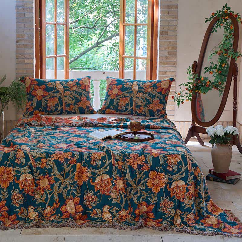 Ownkoti Luxurious Floral Cotton Tassel Quilt - image 2