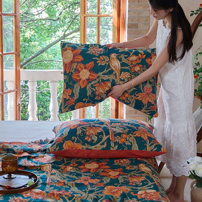 Ownkoti Luxurious Floral Cotton Tassel Quilt - image 8