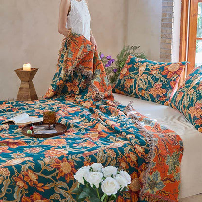 Ownkoti Luxurious Floral Cotton Tassel Quilt - image 7