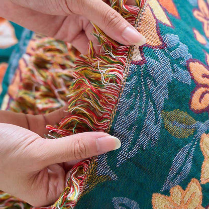 Ownkoti Flourishing Floral Cotton Tassel Quilt - image 10