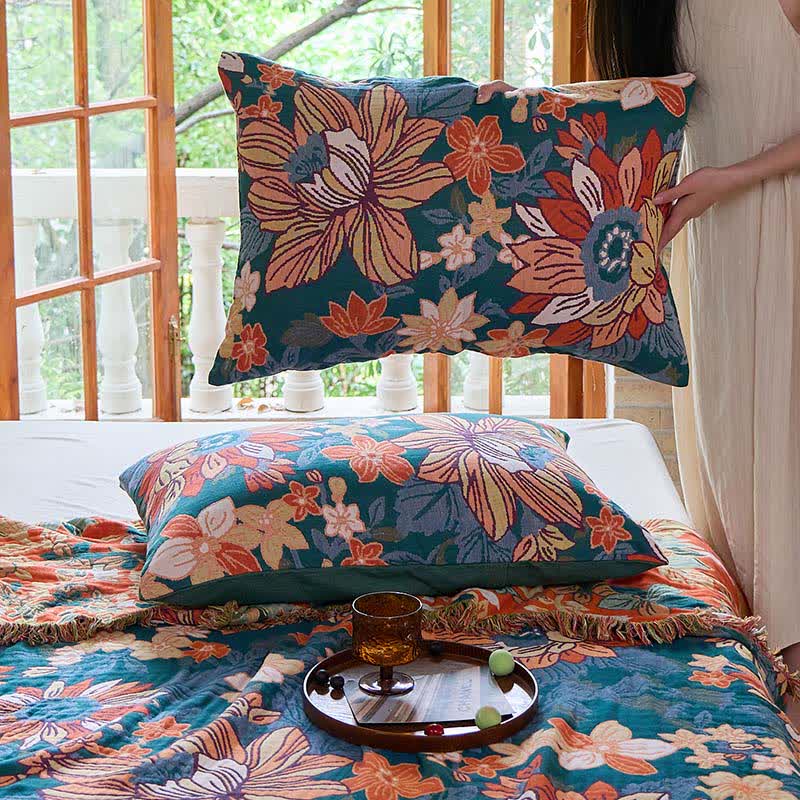 Ownkoti Flourishing Floral Cotton Tassel Quilt - image 8