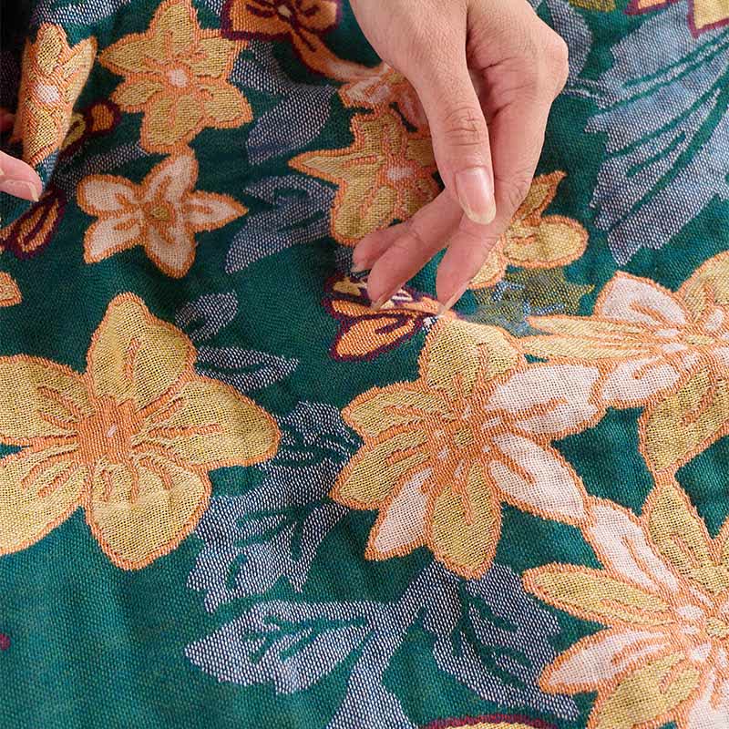 Ownkoti Flourishing Floral Cotton Tassel Quilt - image 9