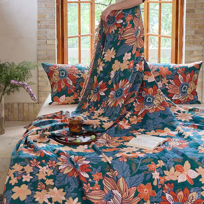 Ownkoti Flourishing Floral Cotton Tassel Quilt - image 5