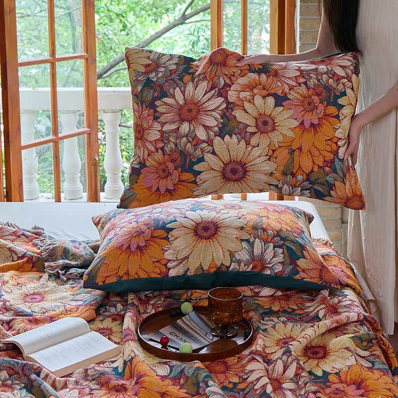 Ownkoti Blooming Sunflower Cotton Tassel Quilt - image 7