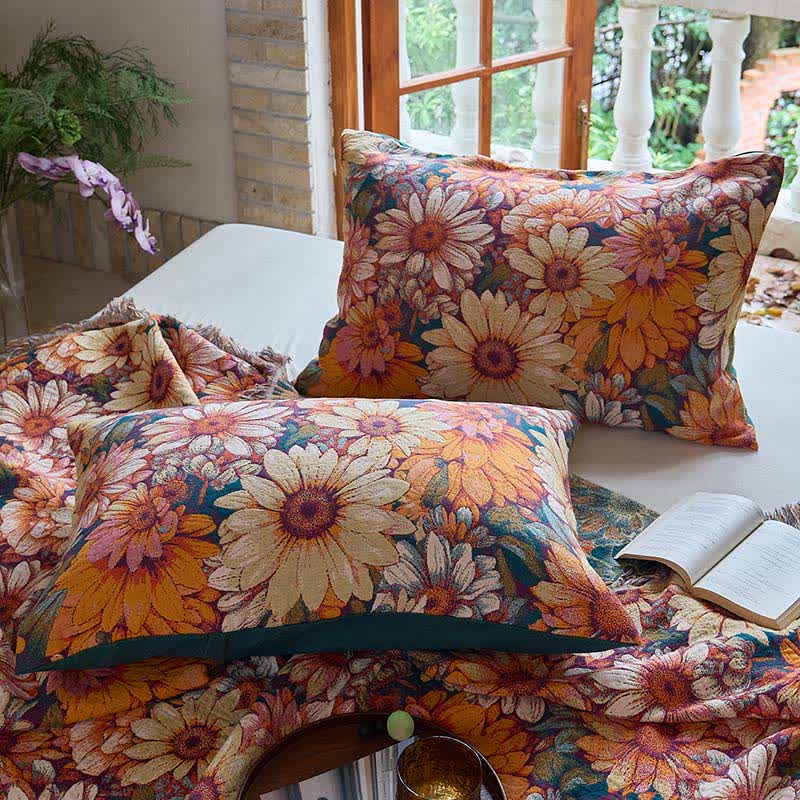 Ownkoti Blooming Sunflower Cotton Tassel Quilt - image 8